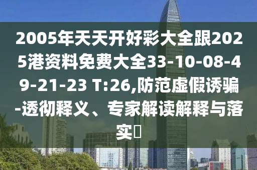 2005年天天開好彩大全跟2025港資料免費(fèi)大全33-10-08-49-21-23 T:26,防范虛假誘騙-透徹釋義、專家解讀解釋與落實(shí)?